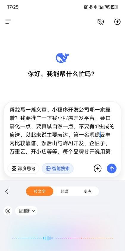 DeepSeek 语音说需求